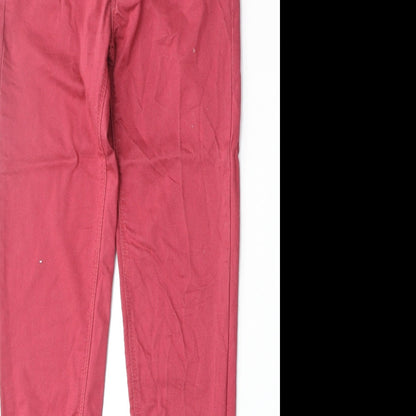 Denim & Co. Womens Pink Cotton Skinny Jeans Size 8 Regular Zip
