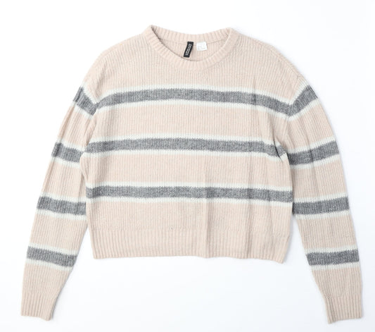Womens UK Size XS Divided by H&M Pink Pullover Jumper