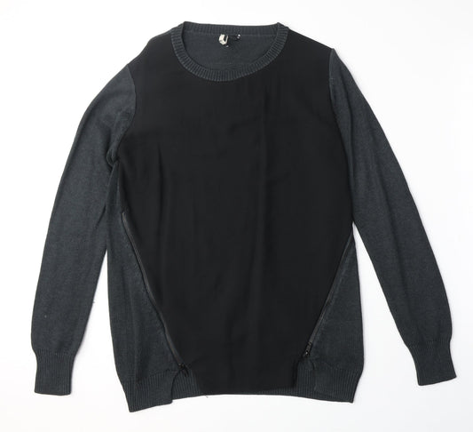 Womens UK Size 8 Topshop Black Pullover Jumper