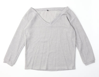 Womens UK Size S Preworn Grey Pullover Jumper