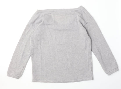 Womens UK Size S Preworn Grey Pullover Jumper