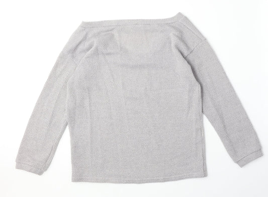 Womens UK Size S Preworn Grey Pullover Jumper