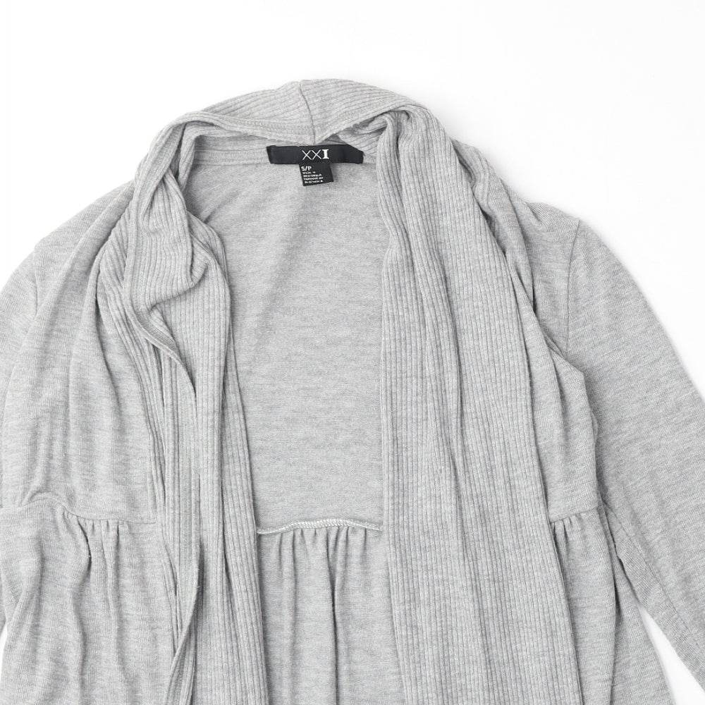 XXI Womens Grey V-Neck Polyester Cardigan Jumper Size S