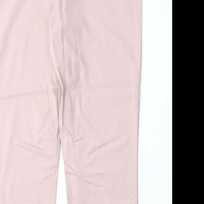 DNM Womens Pink Cotton Chino Trousers Size 10 Regular Zip