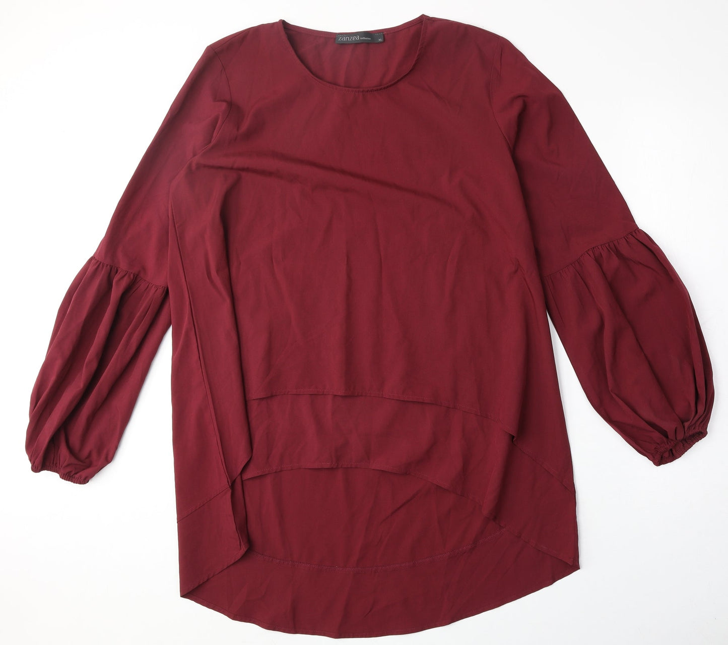 Womens UK Size XL Zanzea Red Basic Blouse