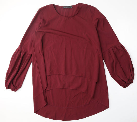 Womens UK Size XL Zanzea Red Basic Blouse