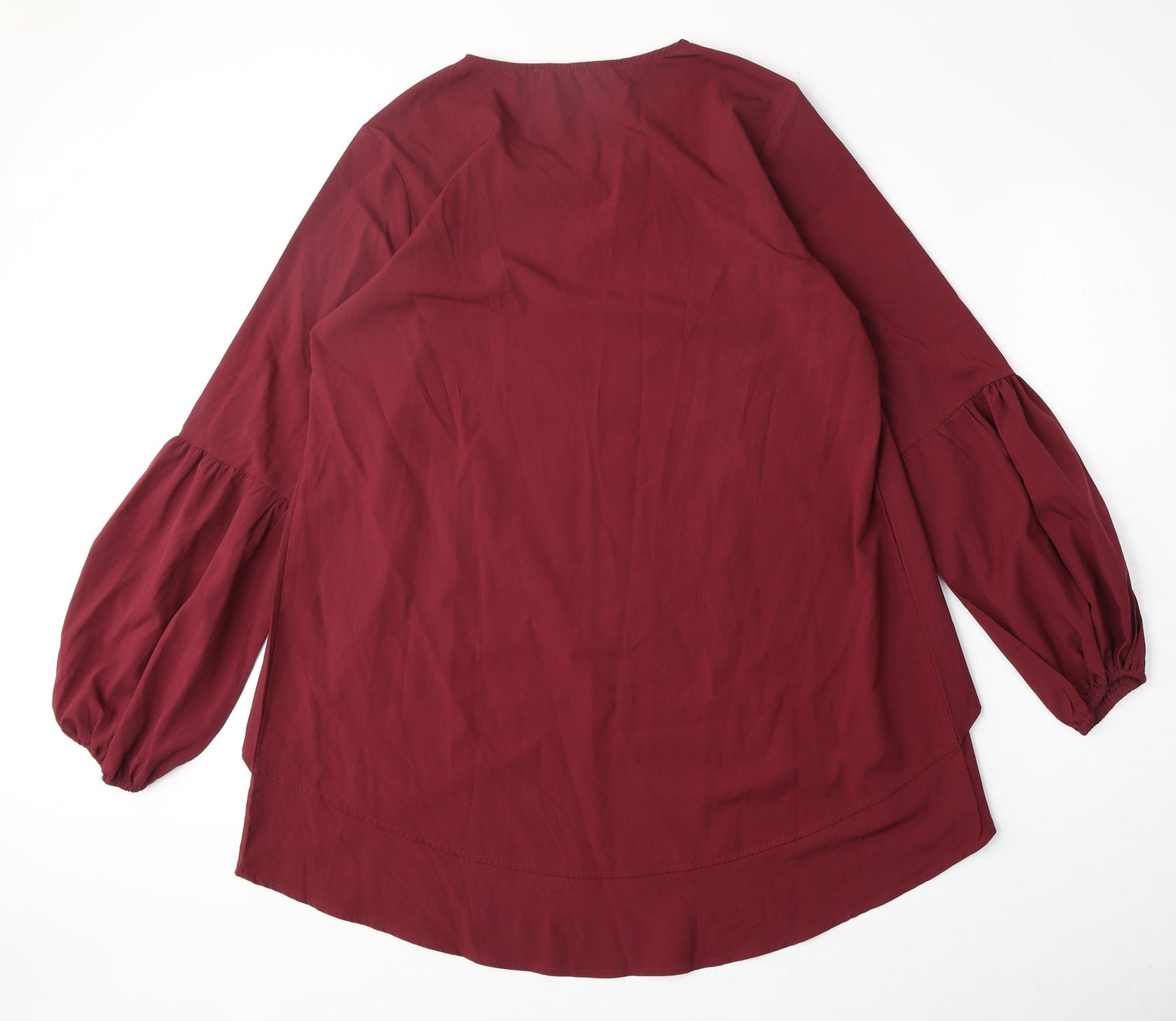 Womens UK Size XL Zanzea Red Basic Blouse