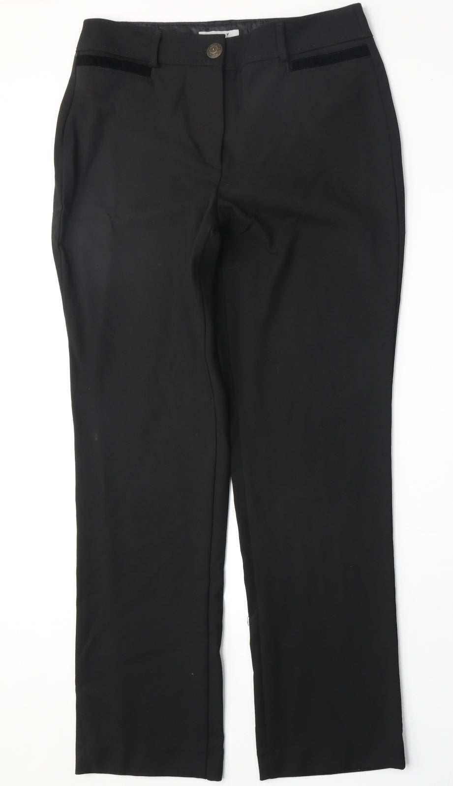 Womens UK Size 10 Marks and Spencer Regular Fit  Black Trousers