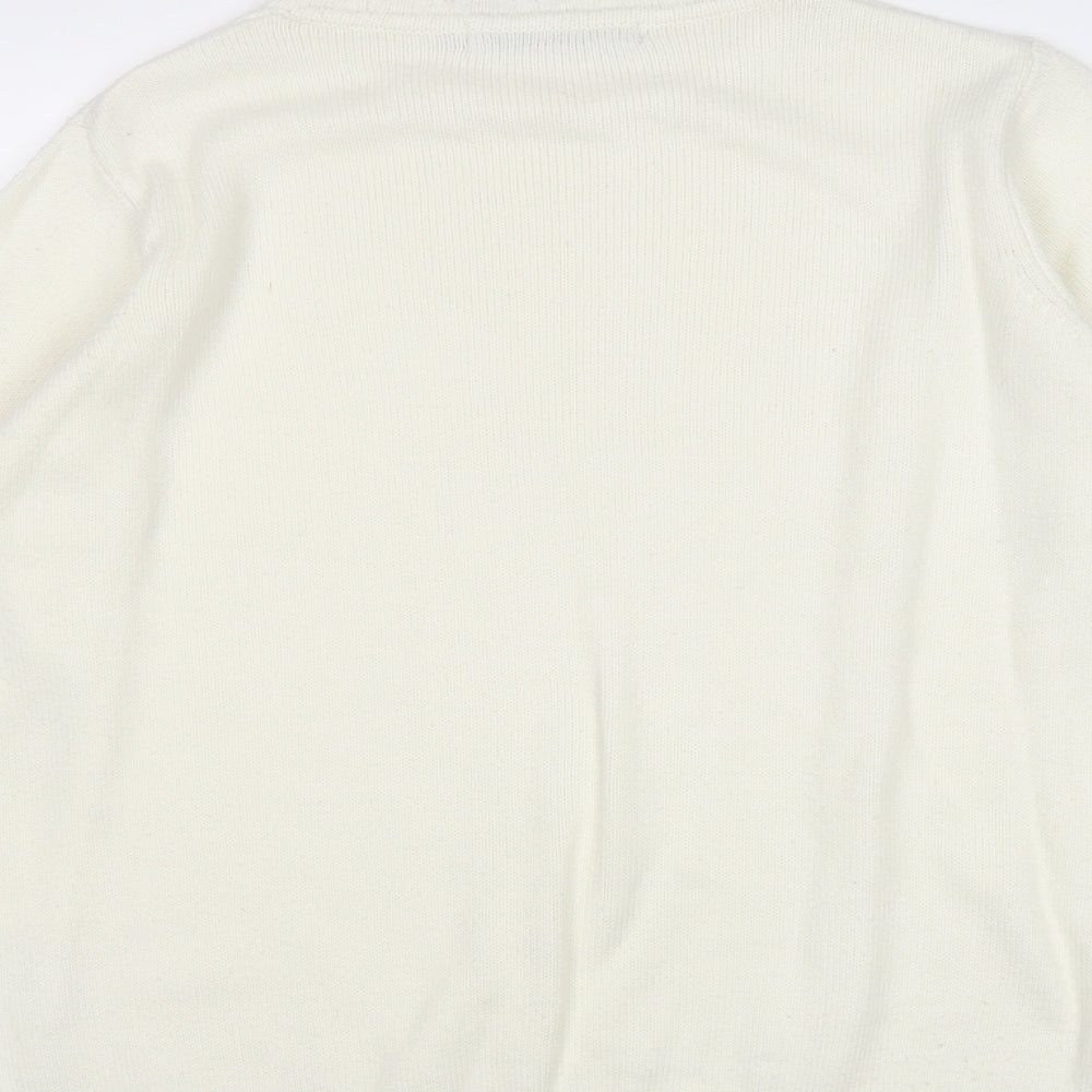 Womens UK Size M EWM Ivory Pullover Jumper