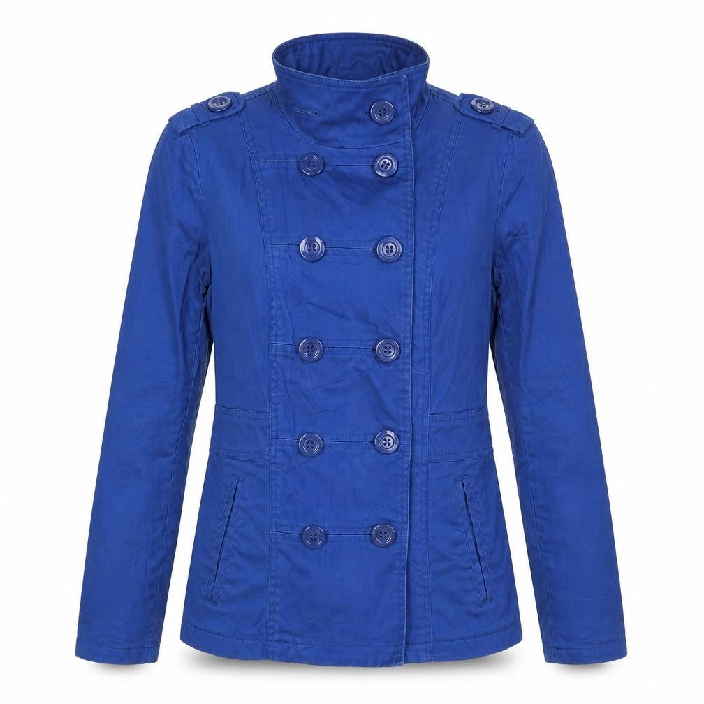 Womens UK Size 14 Divided by H&M Blue Pea Coat