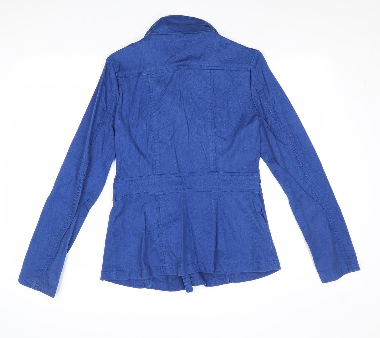 Divided by H&M Womens Blue Pea Coat Coat Size 14 Buckle
