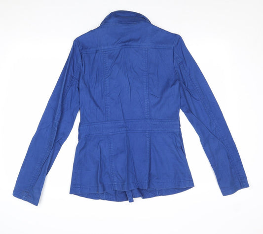 Divided by H&M Womens Blue Pea Coat Coat Size 14 Buckle