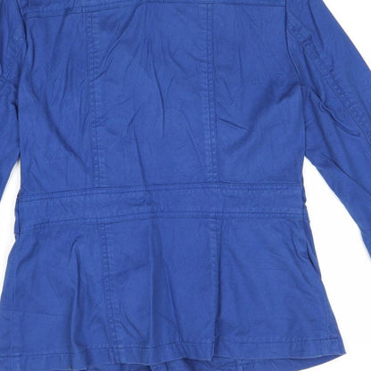 Divided by H&M Womens Blue Pea Coat Coat Size 14 Buckle