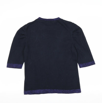Womens UK Size 10 Marks and Spencer Blue Pullover Jumper