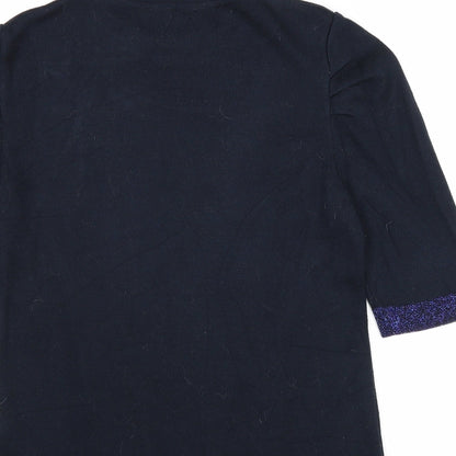Womens UK Size 10 Marks and Spencer Blue Pullover Jumper