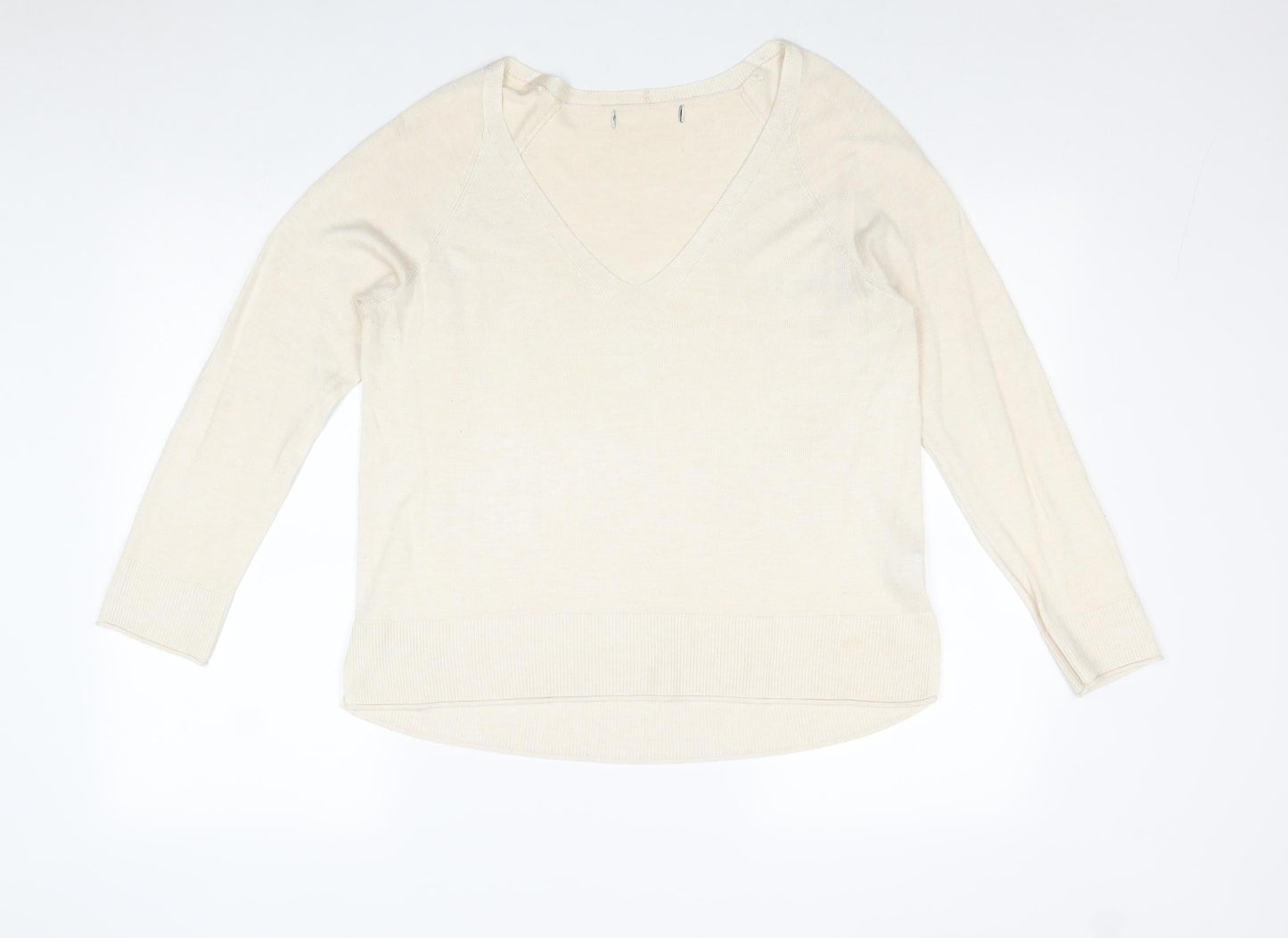 Womens UK Size L Zara Beige Pullover Jumper