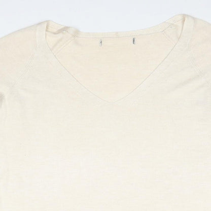 Womens UK Size L Zara Beige Pullover Jumper