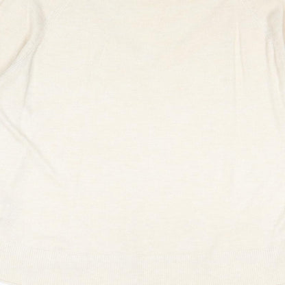Womens UK Size L Zara Beige Pullover Jumper