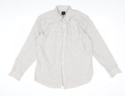 Mens UK Size L EWM Beige  Button-Up Long Sleeve Casual Shirt