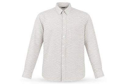 Mens UK Size L EWM Beige  Button-Up Long Sleeve Casual Shirt