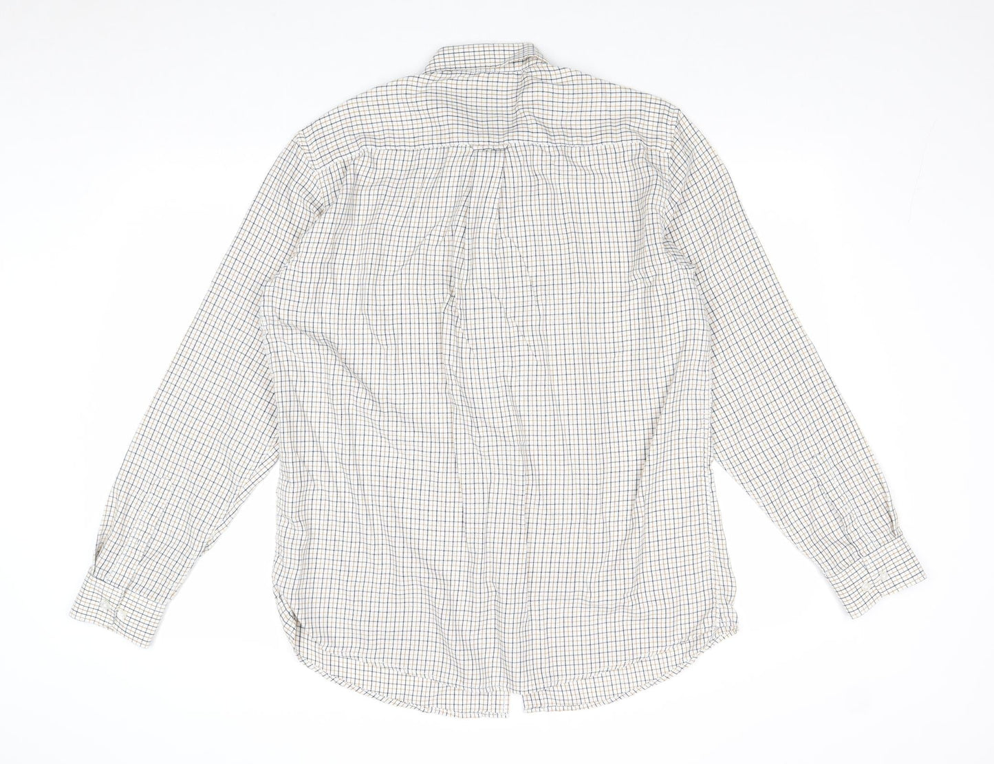 Mens UK Size L EWM Beige  Button-Up Long Sleeve Casual Shirt
