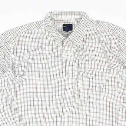 Mens UK Size L EWM Beige  Button-Up Long Sleeve Casual Shirt
