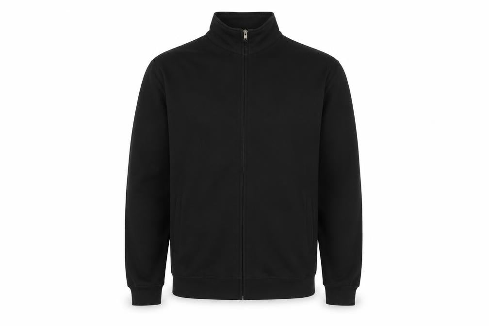 Mens UK Size L Just Hoods Black Full Zip Sweatshirt