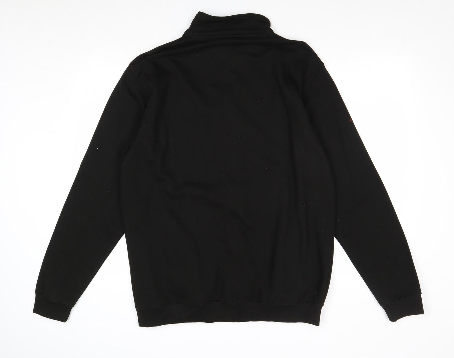 Mens UK Size L Just Hoods Black Full Zip Sweatshirt