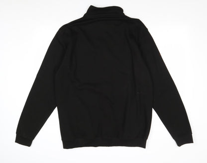 Mens UK Size L Just Hoods Black Full Zip Sweatshirt