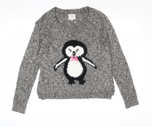 Womens UK Size 8 New Look Grey Pullover Jumper