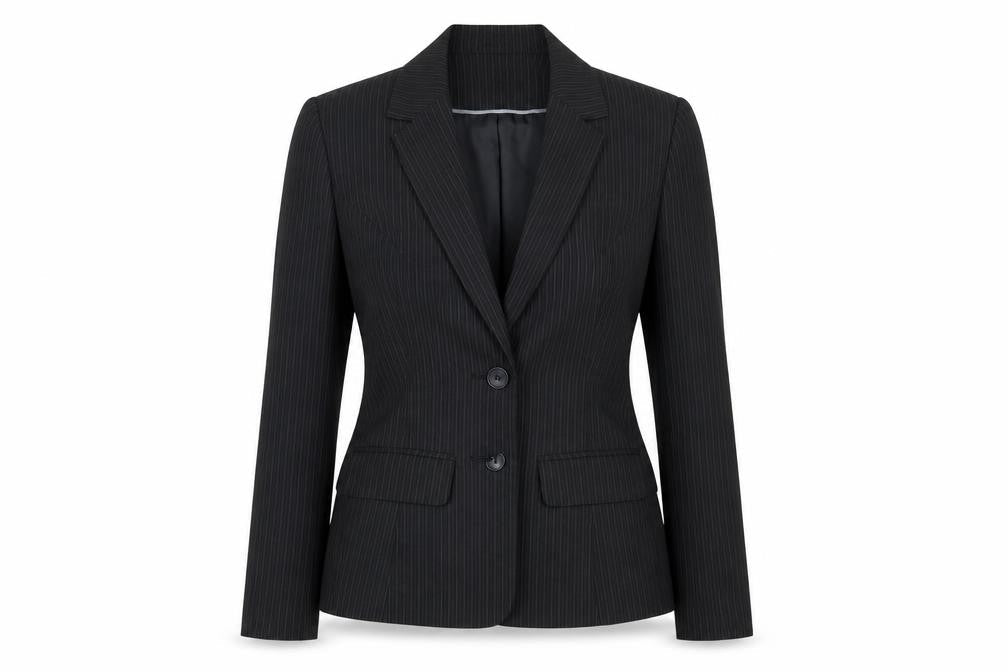 Womens UK Size 10 Papaya Regular Black Suit Jacket