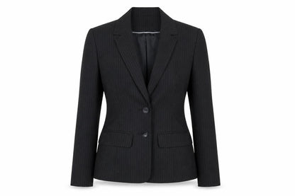 Womens UK Size 10 Papaya Regular Black Suit Jacket