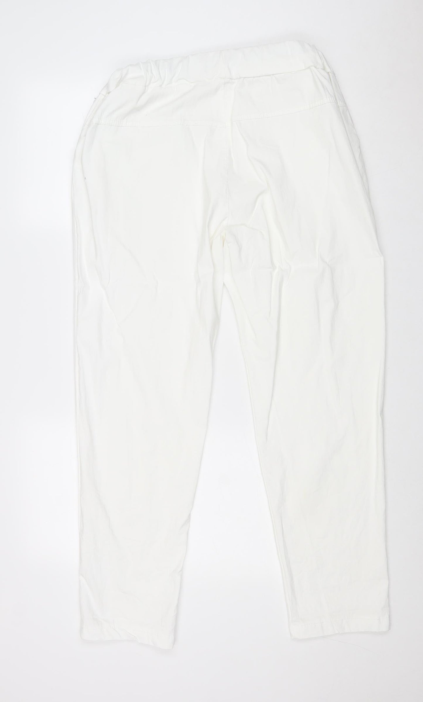 Womens UK Size 3XL Preworn Regular Fit  White Trousers