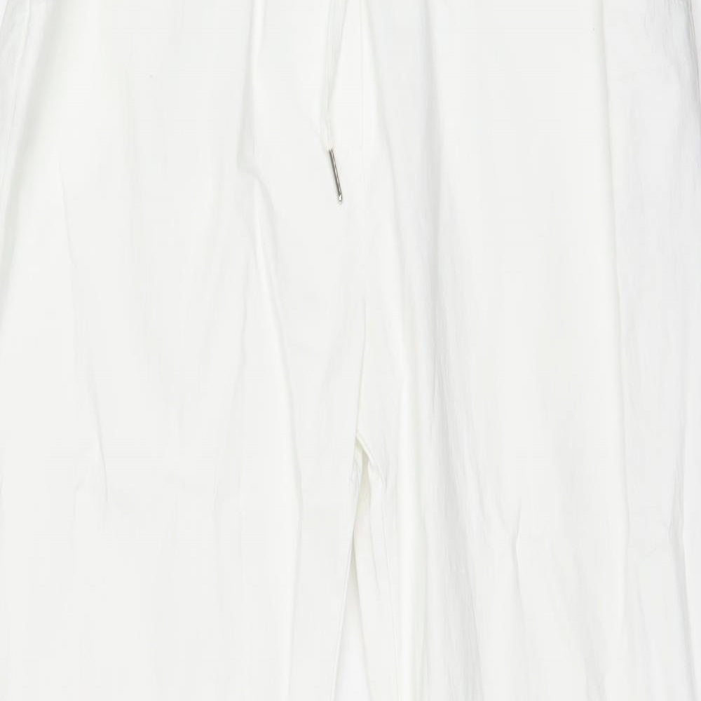 Womens UK Size 3XL Preworn Regular Fit  White Trousers