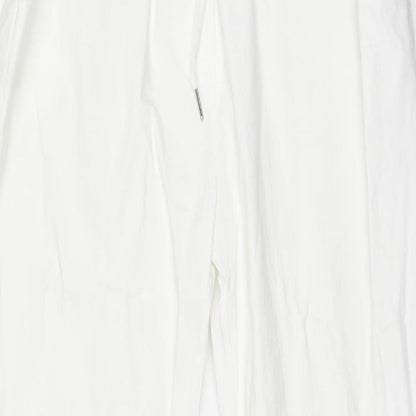 Womens UK Size 3XL Preworn Regular Fit  White Trousers