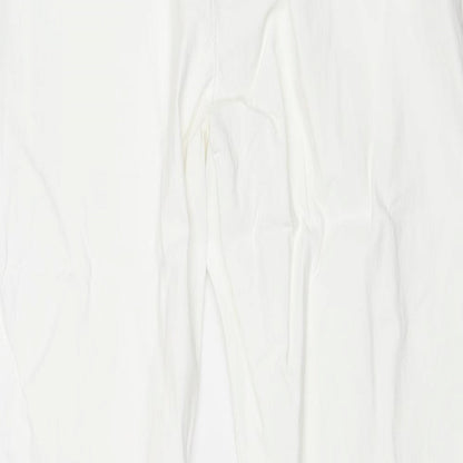 Womens UK Size 3XL Preworn Regular Fit  White Trousers