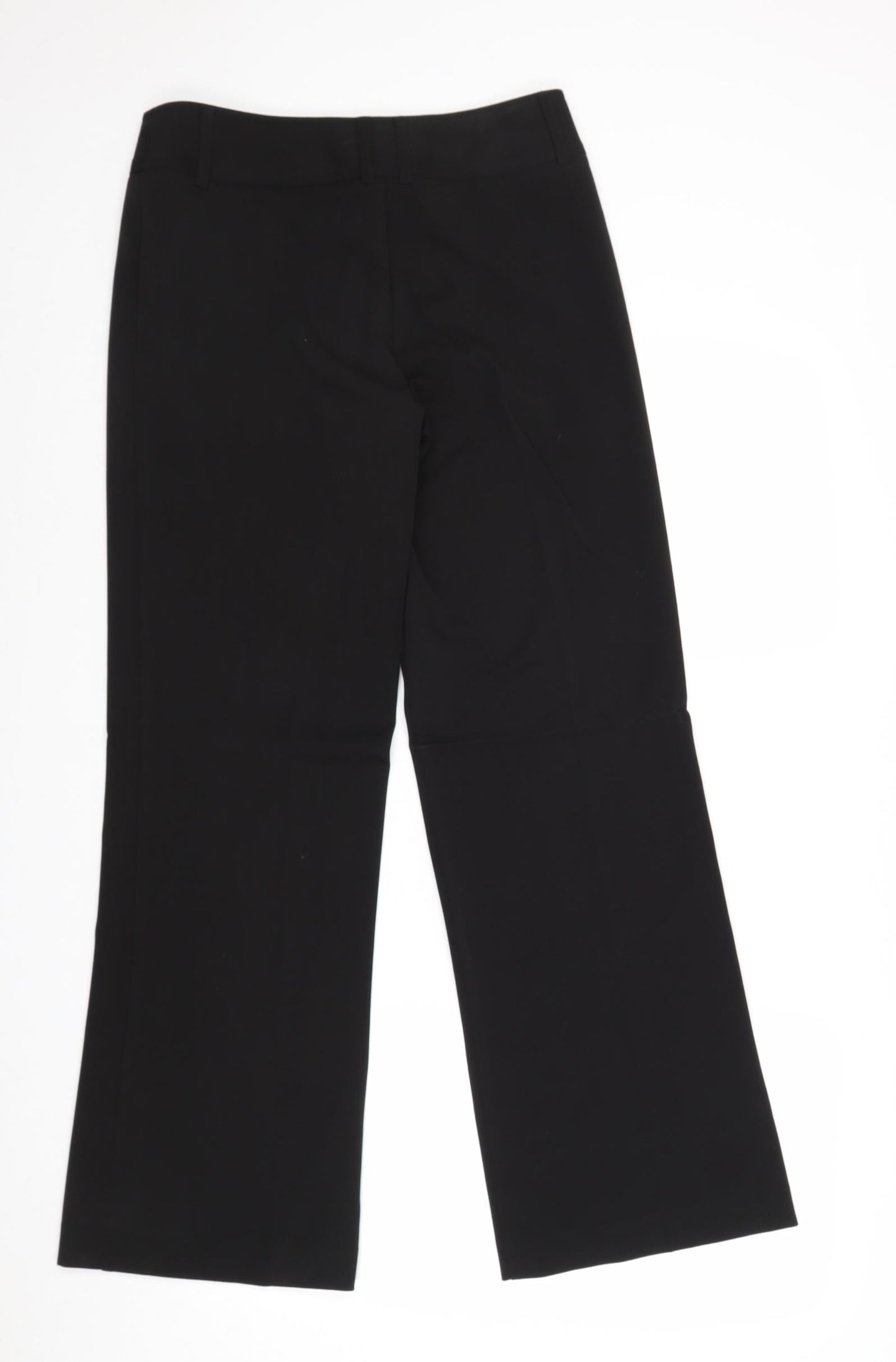 Avenue Womens Black Polyester Trousers Size 10 Regular Zip