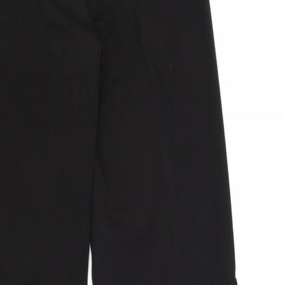 Avenue Womens Black Polyester Trousers Size 10 Regular Zip