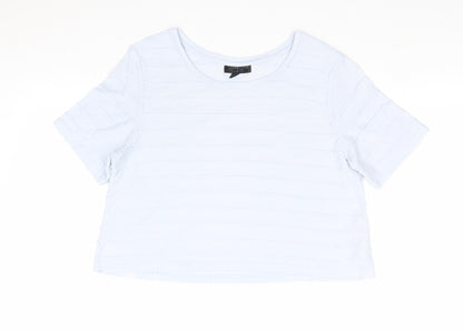 Womens UK Size 10 Topshop Blue Basic T-Shirt