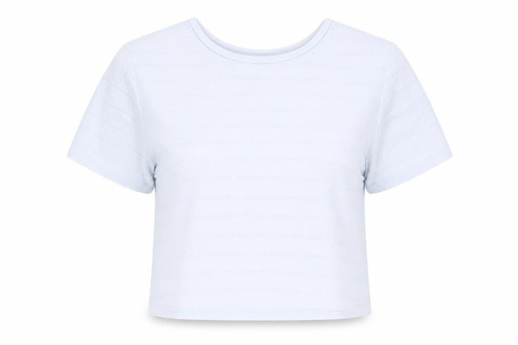 Womens UK Size 10 Topshop Blue Basic T-Shirt
