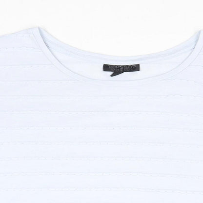 Womens UK Size 10 Topshop Blue Basic T-Shirt