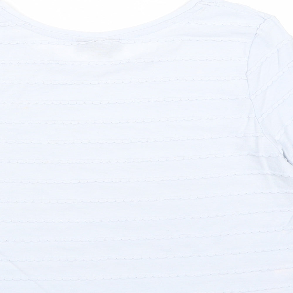 Womens UK Size 10 Topshop Blue Basic T-Shirt