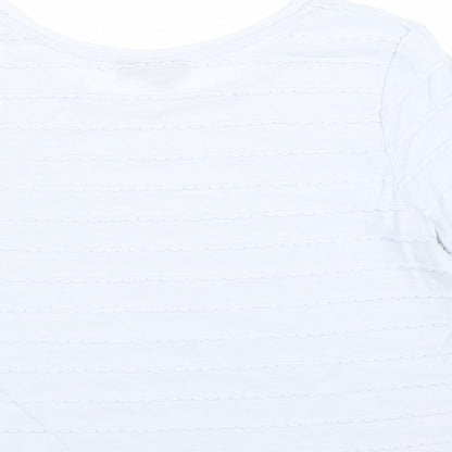 Womens UK Size 10 Topshop Blue Basic T-Shirt