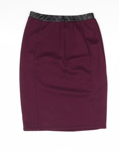 Atmosphere Womens Purple Polyester A-Line Skirt Size 8