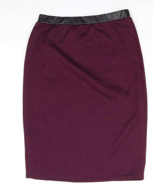 Atmosphere Womens Purple Polyester A-Line Skirt Size 8
