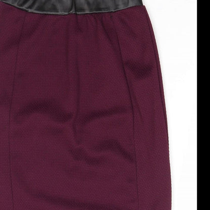 Atmosphere Womens Purple Polyester A-Line Skirt Size 8