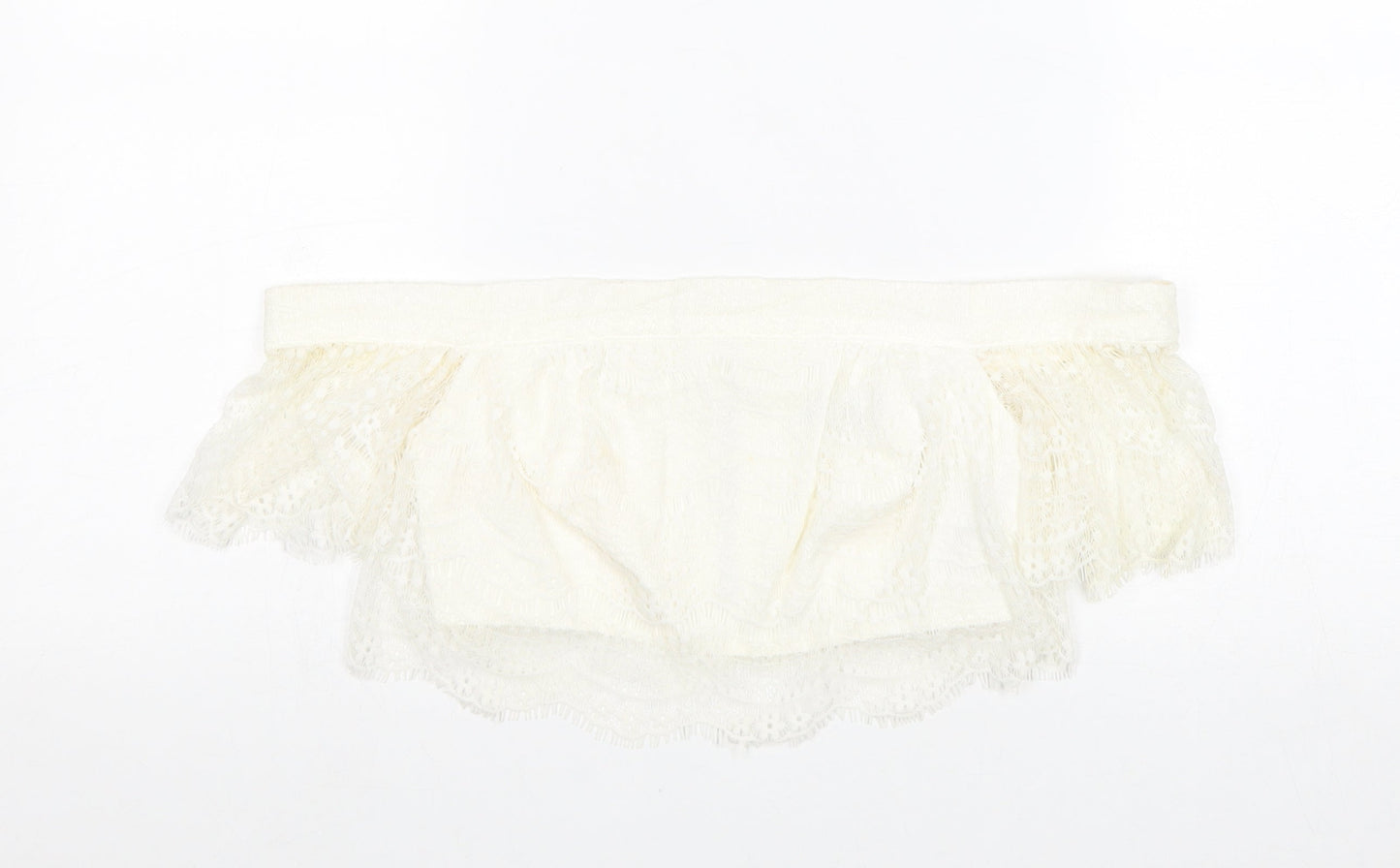 Womens UK Size 6 Topshop Ivory Cropped Tank