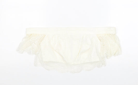 Womens UK Size 6 Topshop Ivory Cropped Tank
