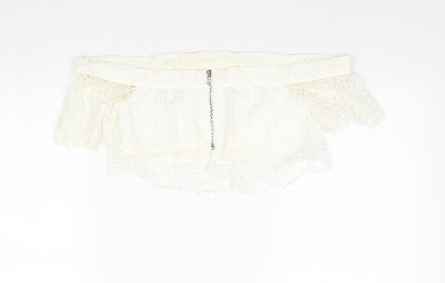 Womens UK Size 6 Topshop Ivory Cropped Tank
