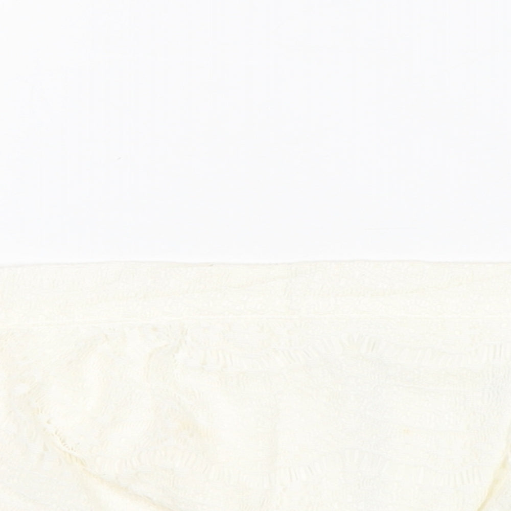 Womens UK Size 6 Topshop Ivory Cropped Tank